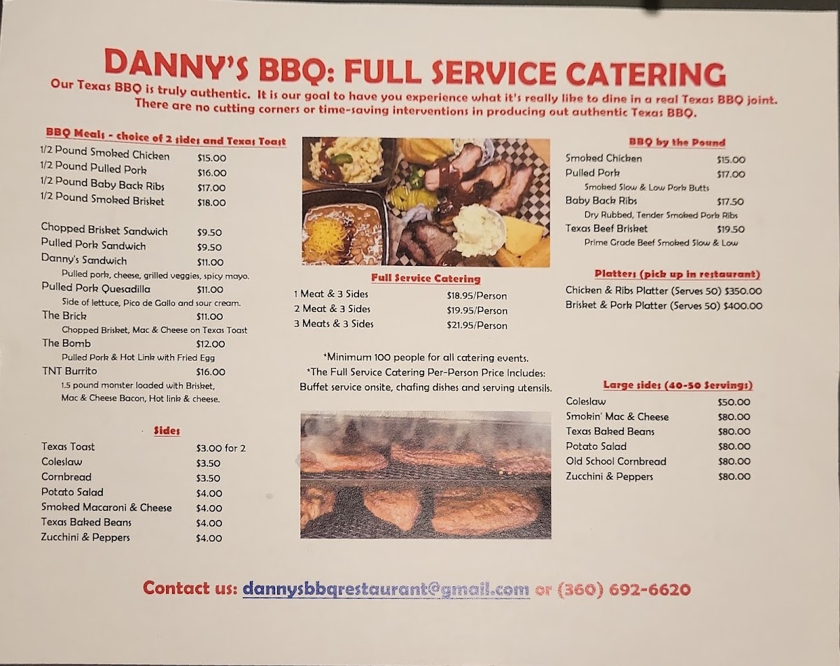 Menu Danny's Bbq & Catering-1